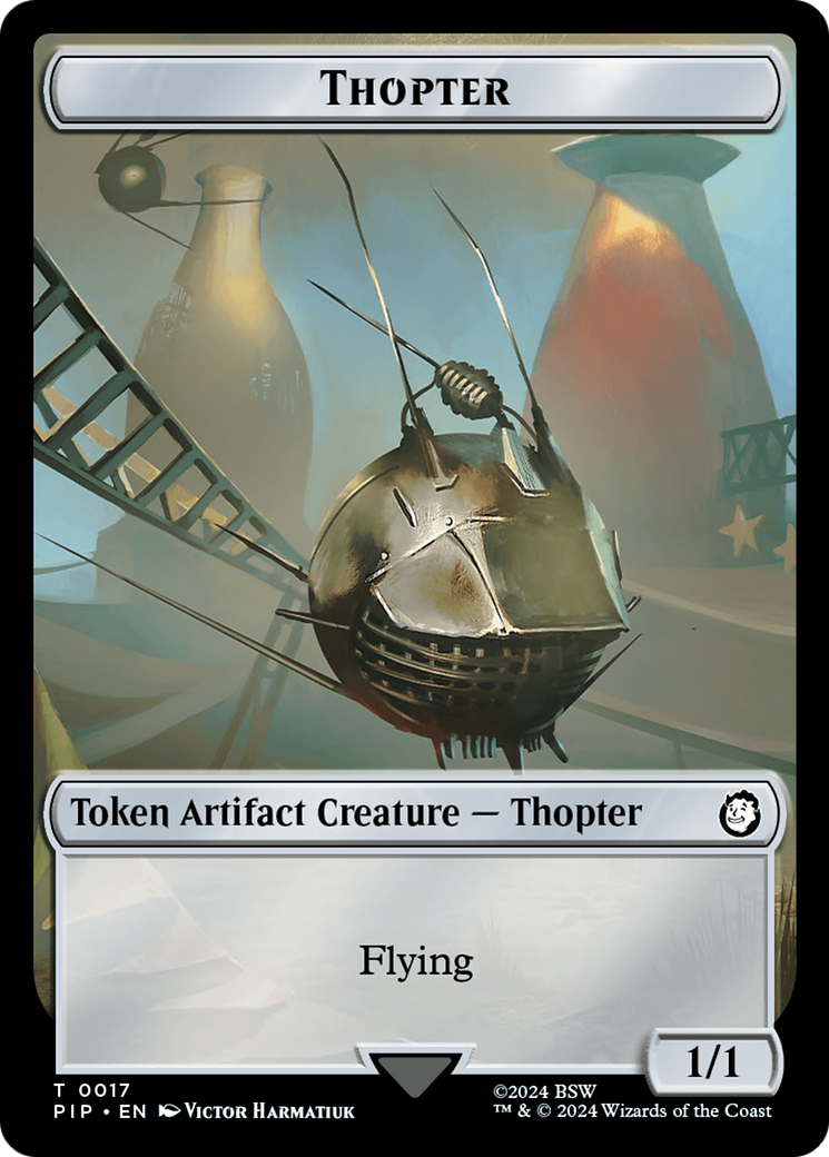 Treasure (0019) // Thopter Double-Sided Token [Fallout Tokens] | Silver Goblin