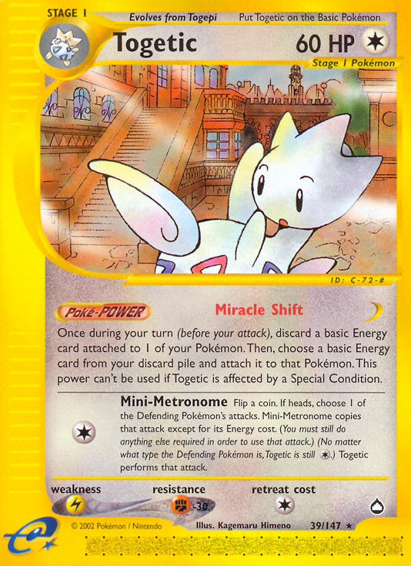 Togetic (39/147) [Aquapolis] | Silver Goblin