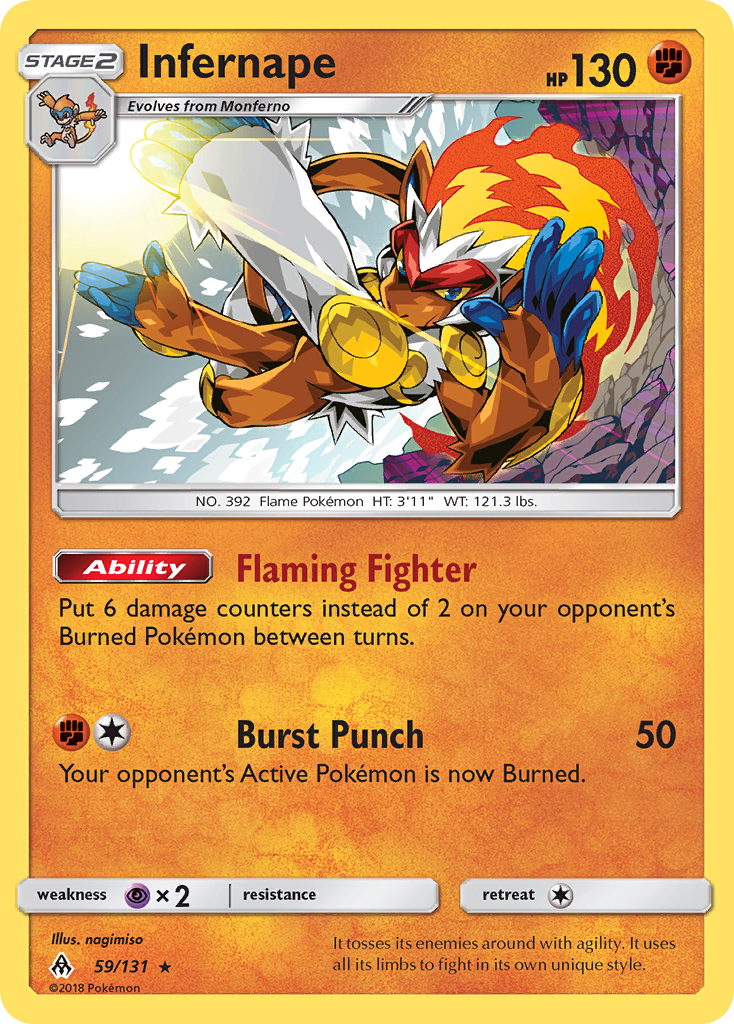 Infernape (59/131) [Sun & Moon: Forbidden Light] | Silver Goblin