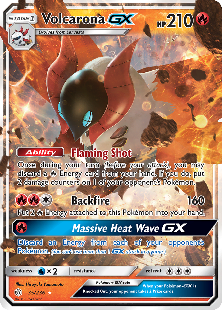 Volcarona GX (35/236) [Sun & Moon: Cosmic Eclipse] | Silver Goblin