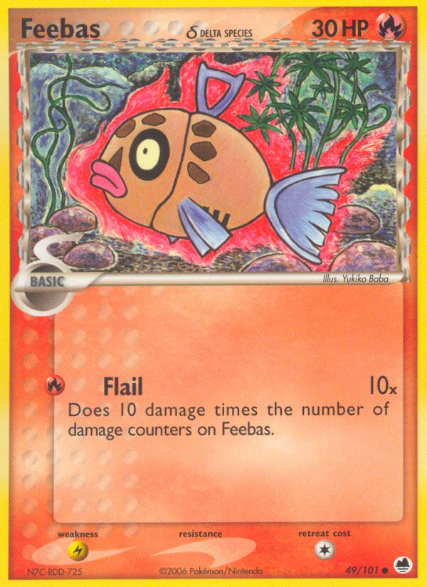 Feebas (49/101) (Delta Species) [EX: Dragon Frontiers] | Silver Goblin