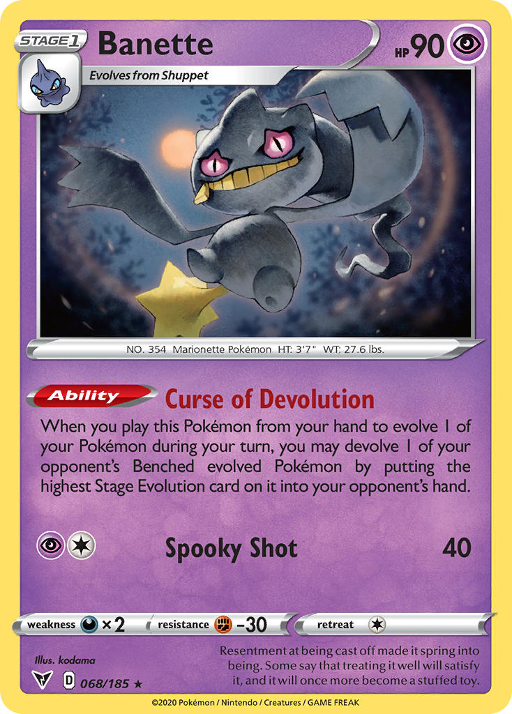 Banette (068/185) [Sword & Shield: Vivid Voltage] | Silver Goblin