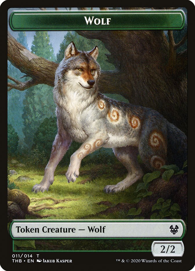 Satyr // Wolf Double-Sided Token [Theros Beyond Death Tokens] | Silver Goblin
