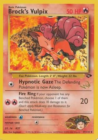 Brock's Vulpix (37/132) (W Stamped Promo) [Gym Challenge Unlimited] | Silver Goblin