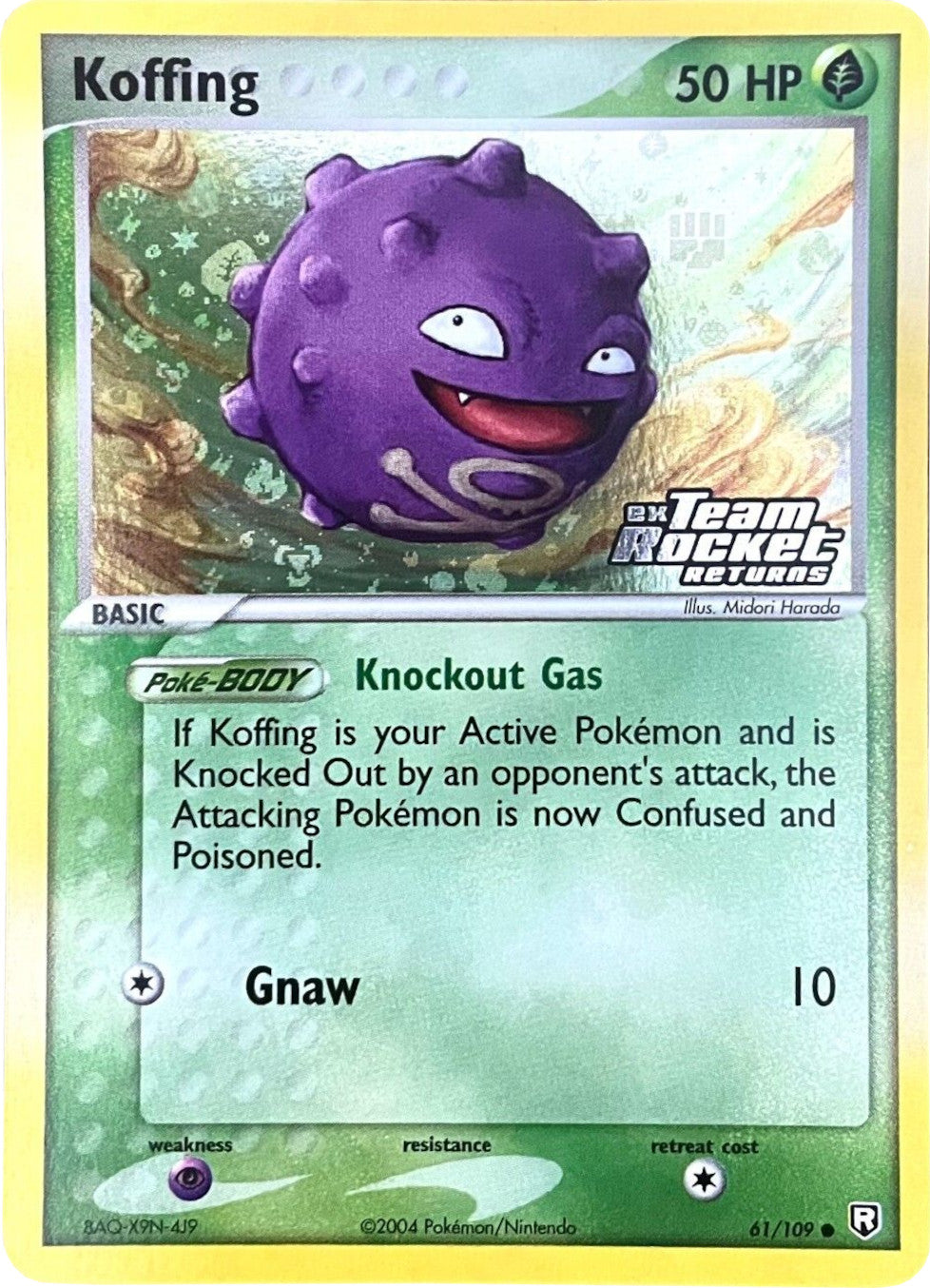 Koffing (61/109) (Stamped) [EX: Team Rocket Returns] | Silver Goblin