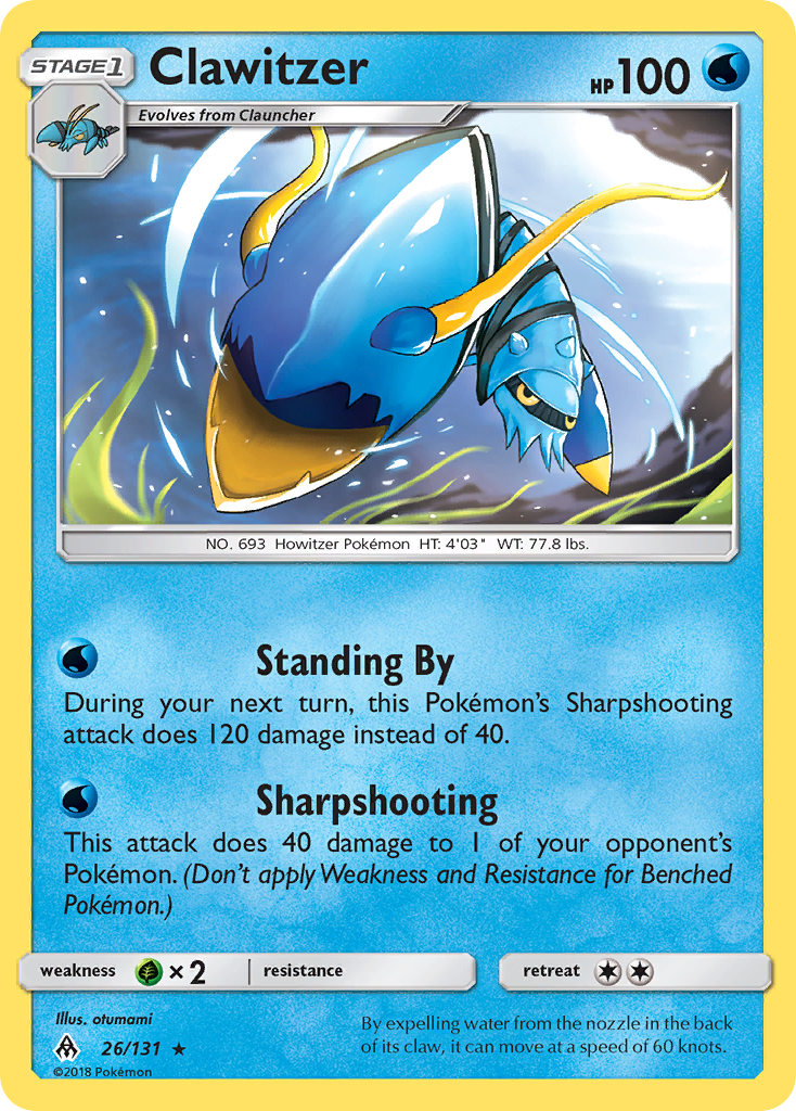 Clawitzer (26/131) [Sun & Moon: Forbidden Light] | Silver Goblin