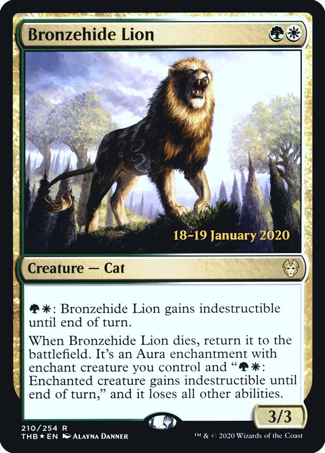 Bronzehide Lion [Theros Beyond Death Prerelease Promos] | Silver Goblin