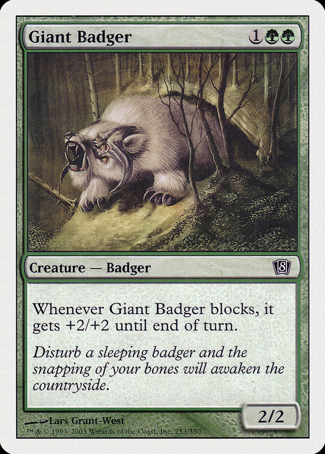 Giant Badger [Eighth Edition] | Silver Goblin