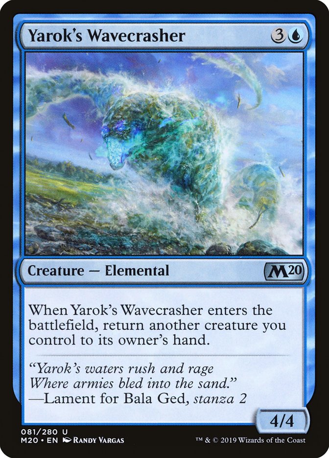 Yarok's Wavecrasher [Core Set 2020] | Silver Goblin