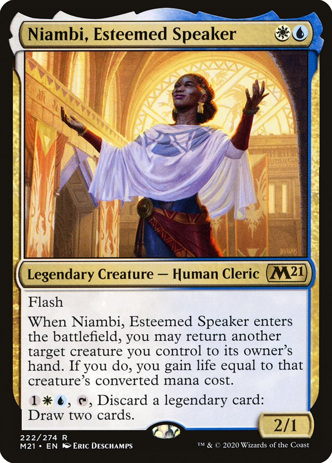 Niambi, Esteemed Speaker [Core Set 2021] | Silver Goblin