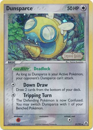 Dunsparce (31/92) (Stamped) [EX: Legend Maker] | Silver Goblin