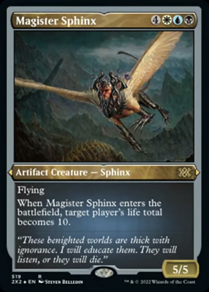 Magister Sphinx (Foil Etched) [Double Masters 2022] | Silver Goblin