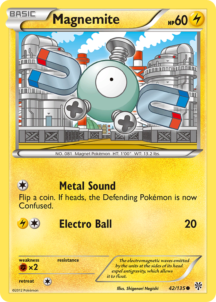 Magnemite (42/135) [Black & White: Plasma Storm] | Silver Goblin