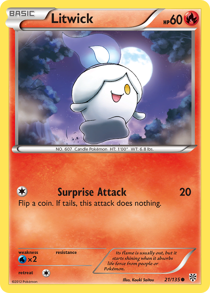 Litwick (21/135) [Black & White: Plasma Storm] | Silver Goblin