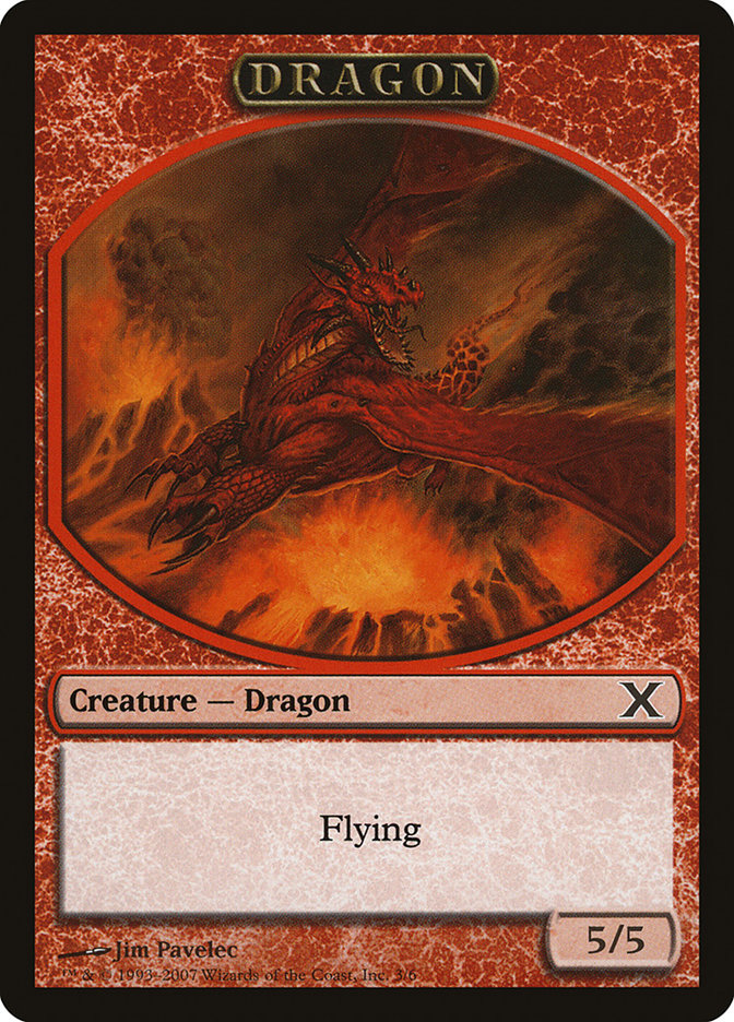 Dragon Token [Tenth Edition Tokens] | Silver Goblin