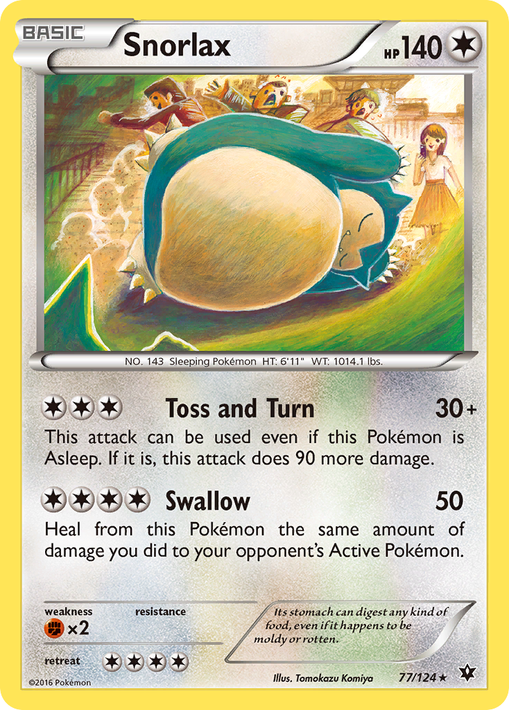 Snorlax (77/124) [XY: Fates Collide] | Silver Goblin