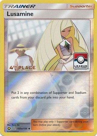 Lusamine (153a/156) (League Challenge Alt Art 4th Place) [Sun & Moon: Ultra Prism] | Silver Goblin