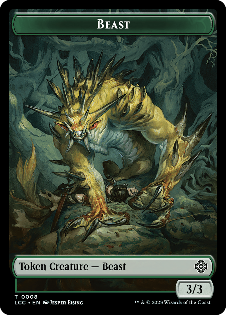 Beast // Merfolk (0003) Double-Sided Token [The Lost Caverns of Ixalan Commander Tokens] | Silver Goblin