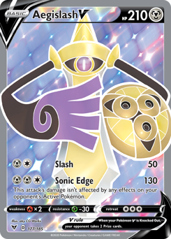 Aegislash V (177/185) [Sword & Shield: Vivid Voltage] | Silver Goblin