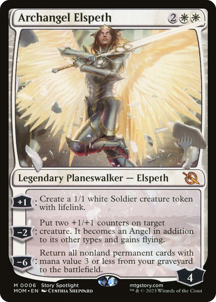Archangel Elspeth (Promo Pack) [March of the Machine Promos] | Silver Goblin