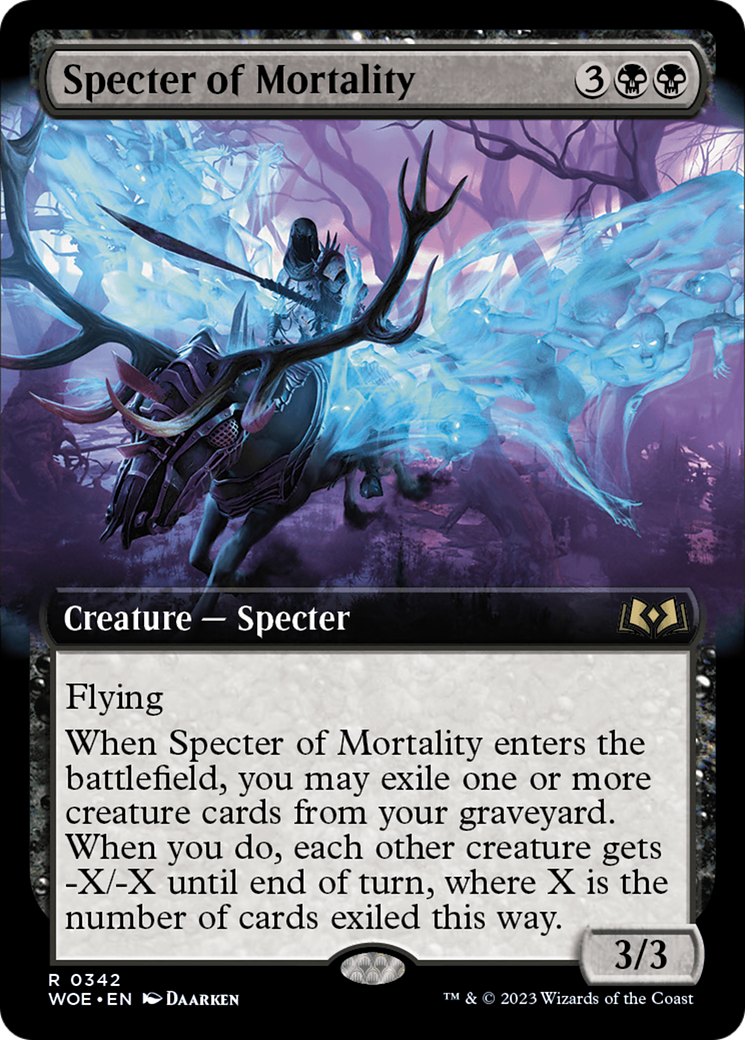 Specter of Mortality (Extended Art) [Wilds of Eldraine] | Silver Goblin