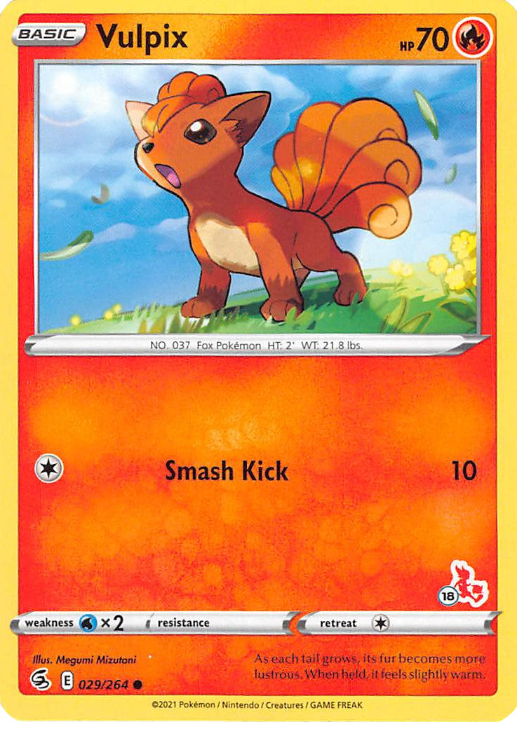 Vulpix (029/264) (Cinderace Stamp #18) [Battle Academy 2022] | Silver Goblin