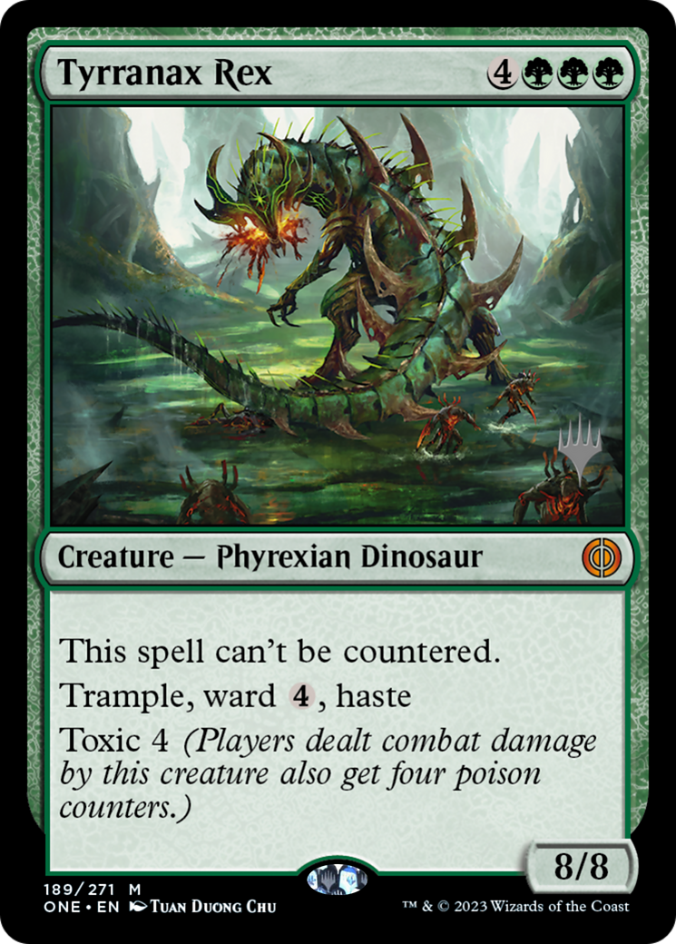 Tyrranax Rex (Promo Pack) [Phyrexia: All Will Be One Promos] | Silver Goblin