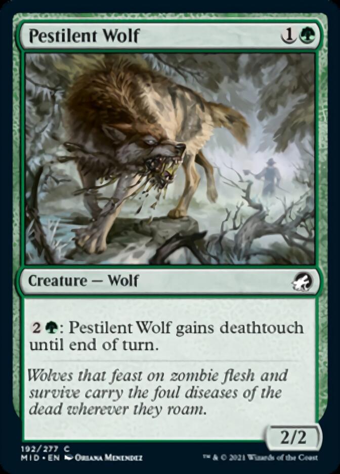Pestilent Wolf [Innistrad: Midnight Hunt] | Silver Goblin