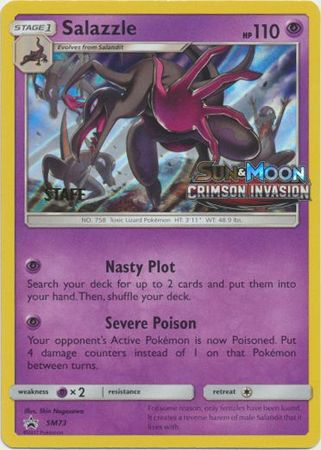 Salazzle (SM73) (Staff Prerelease Promo) [Sun & Moon: Black Star Promos] | Silver Goblin