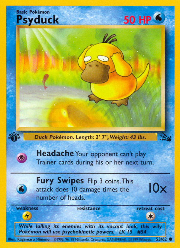 Psyduck (53/62) [Fossil 1st Edition] | Silver Goblin