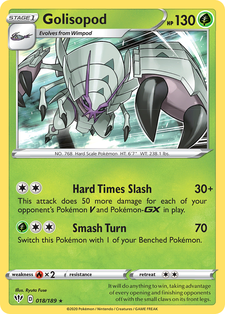 Golisopod (018/189) [Sword & Shield: Darkness Ablaze] | Silver Goblin