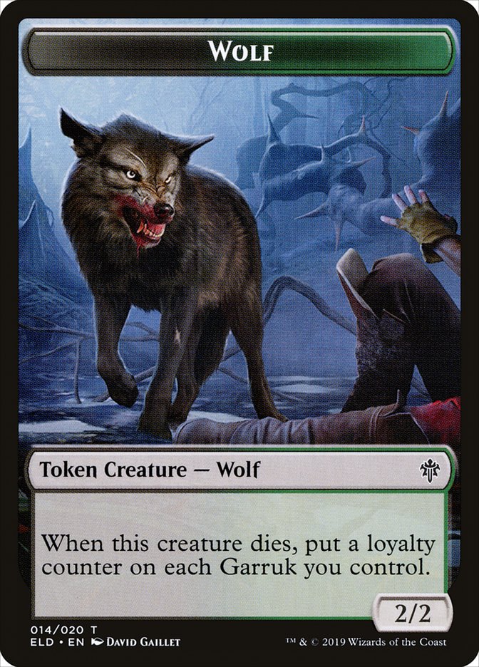 Wolf Token [Throne of Eldraine Tokens] | Silver Goblin