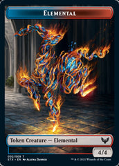 Elemental // Treasure Double-Sided Token [Strixhaven: School of Mages Tokens] | Silver Goblin