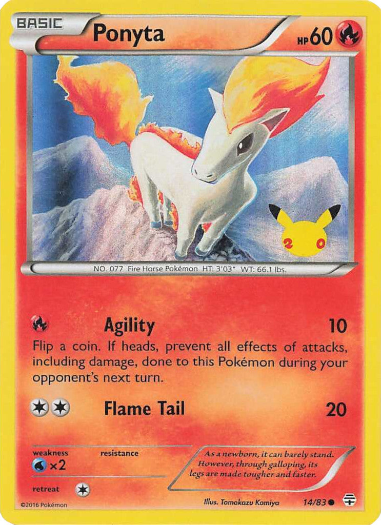 Ponyta (14/83) (20th Anniversary Stamp) [XY: Generations] | Silver Goblin