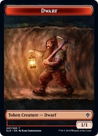 Dwarf // Food (16) Double-Sided Token [Throne of Eldraine Tokens] | Silver Goblin
