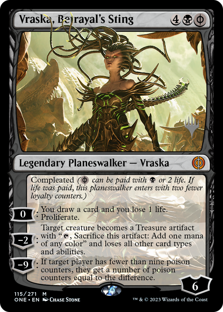 Vraska, Betrayal's Sting (Promo Pack) [Phyrexia: All Will Be One Promos] | Silver Goblin