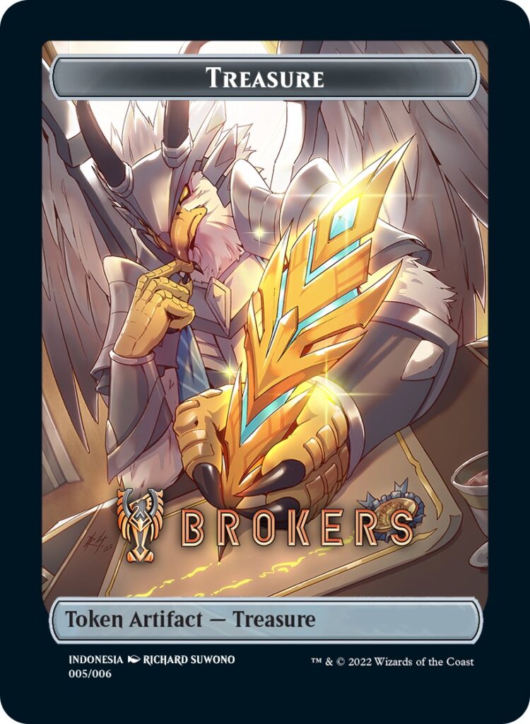 Treasure Token (Brokers) (Southeast Asia Artists) [Streets of New Capenna Tokens] | Silver Goblin