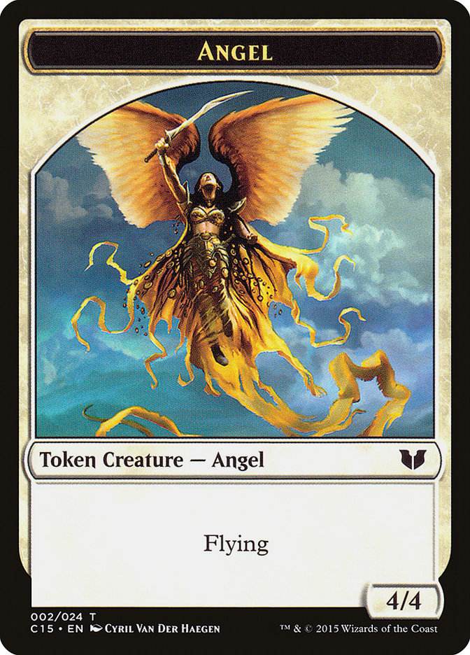 Angel // Knight (005) Double-Sided Token [Commander 2015 Tokens] | Silver Goblin