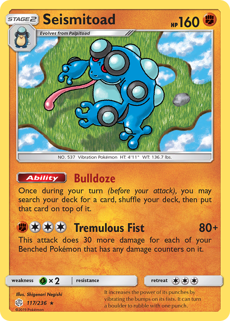 Seismitoad (117/236) [Sun & Moon: Cosmic Eclipse] | Silver Goblin