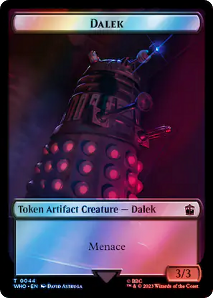 Dalek // Alien Insect Double-Sided Token (Surge Foil) [Doctor Who Tokens] | Silver Goblin