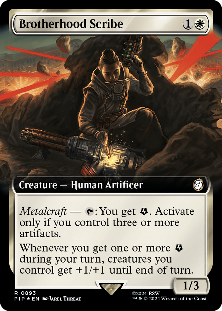 Brotherhood Scribe (Extended Art) (Surge Foil) [Fallout] | Silver Goblin