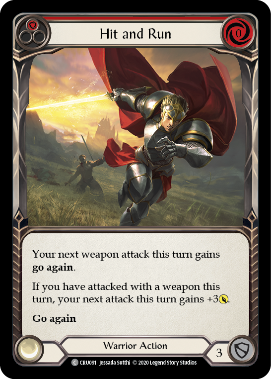 Hit and Run (Red) [CRU091] (Crucible of War)  1st Edition Normal | Silver Goblin