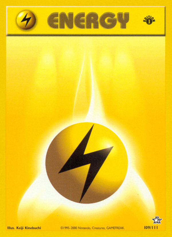 Lightning Energy (109/111) [Neo Genesis 1st Edition] | Silver Goblin