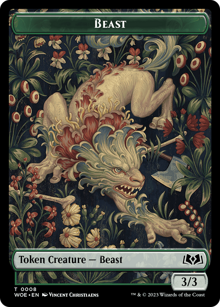 Beast Token [Wilds of Eldraine Tokens] | Silver Goblin