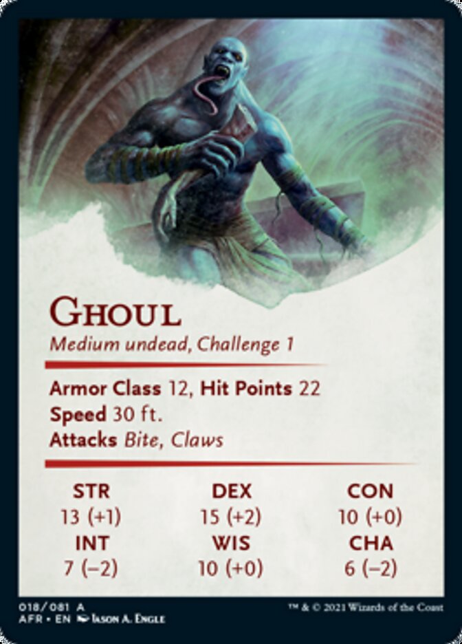 Ghoul Art Card [Dungeons & Dragons: Adventures in the Forgotten Realms Art Series] | Silver Goblin