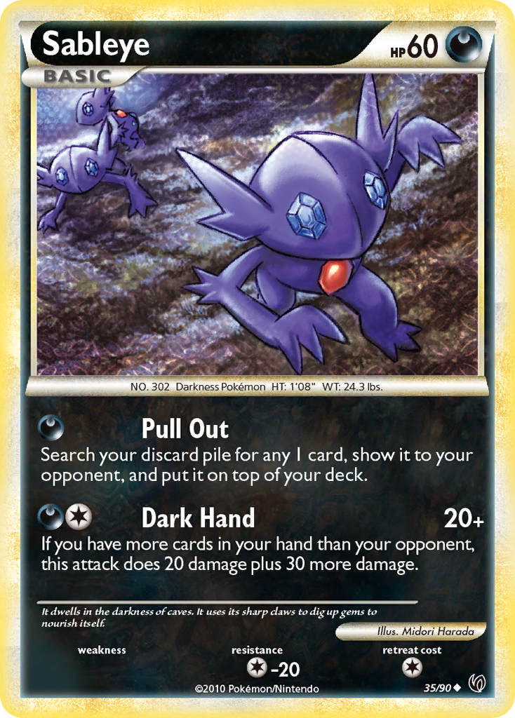 Sableye (35/90) [HeartGold & SoulSilver: Undaunted] | Silver Goblin