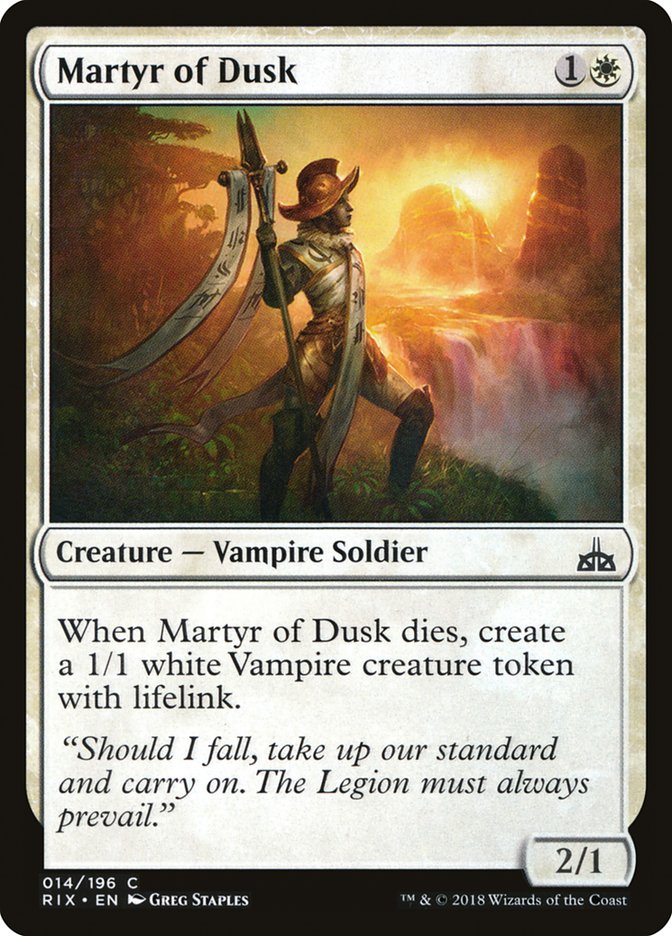 Martyr of Dusk [Rivals of Ixalan] | Silver Goblin