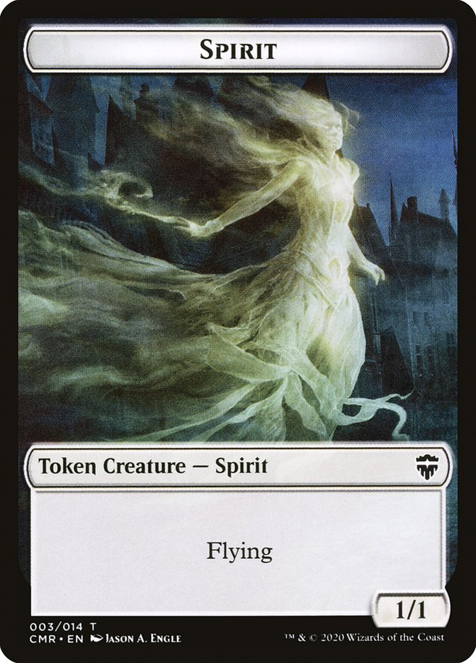 Spirit // Zombie Double-Sided Token [Commander Legends Tokens] | Silver Goblin