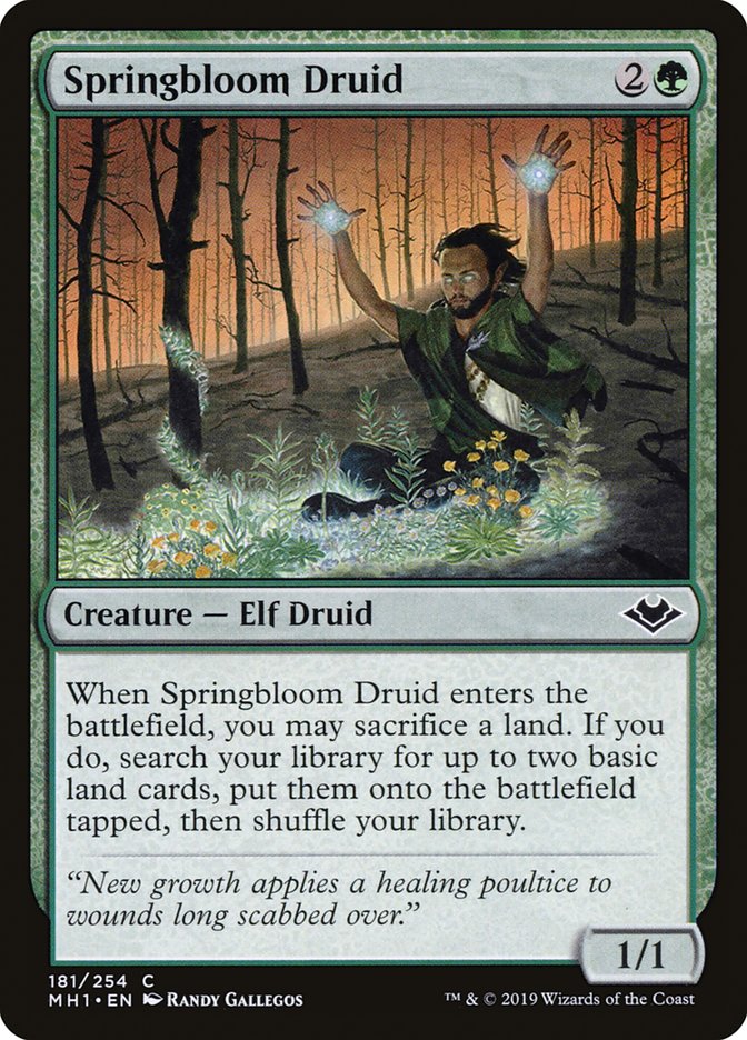 Springbloom Druid [Modern Horizons] | Silver Goblin