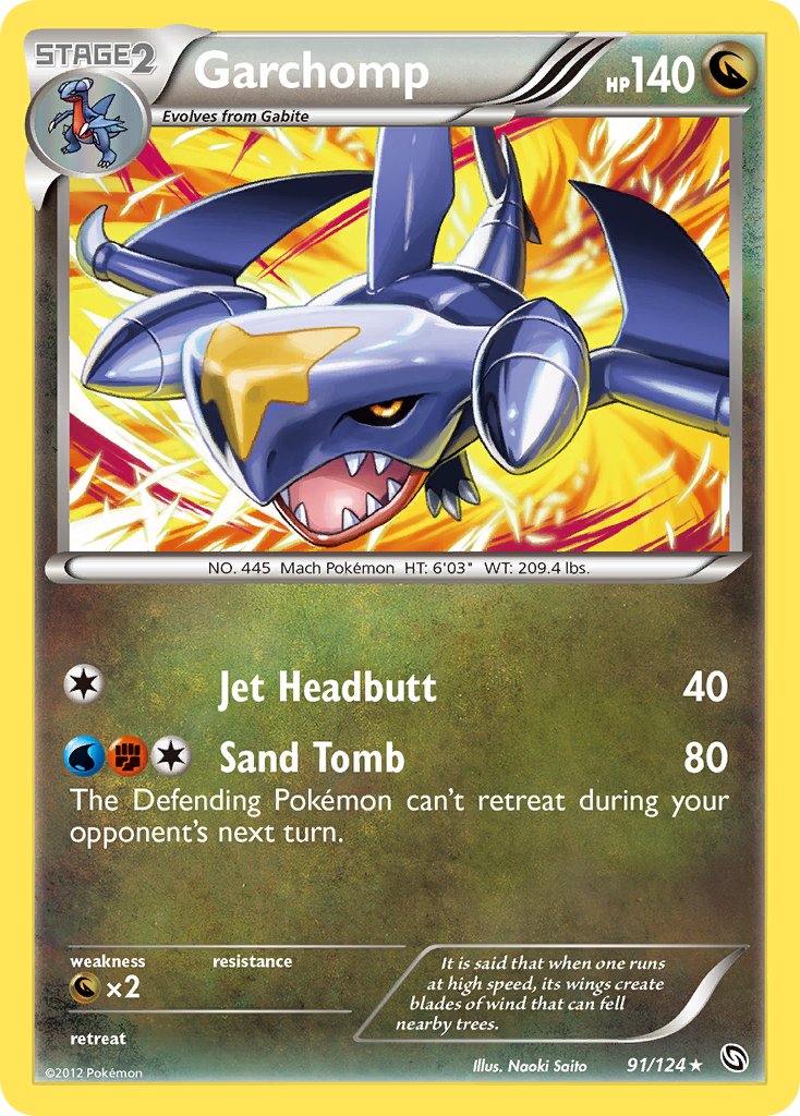 Garchomp (91/124) (Cosmos Holo) (Blister Exclusive) [Black & White: Dragons Exalted] | Silver Goblin